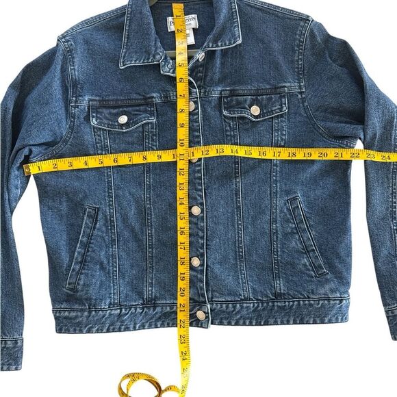 Pendleton Trucker Denim Jean Jacket Size Womens Petite Large - Picture 5 of 5